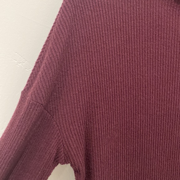 A New Day Maroon Ribbed Turtle Neck Sweater - Picture 4 of 6